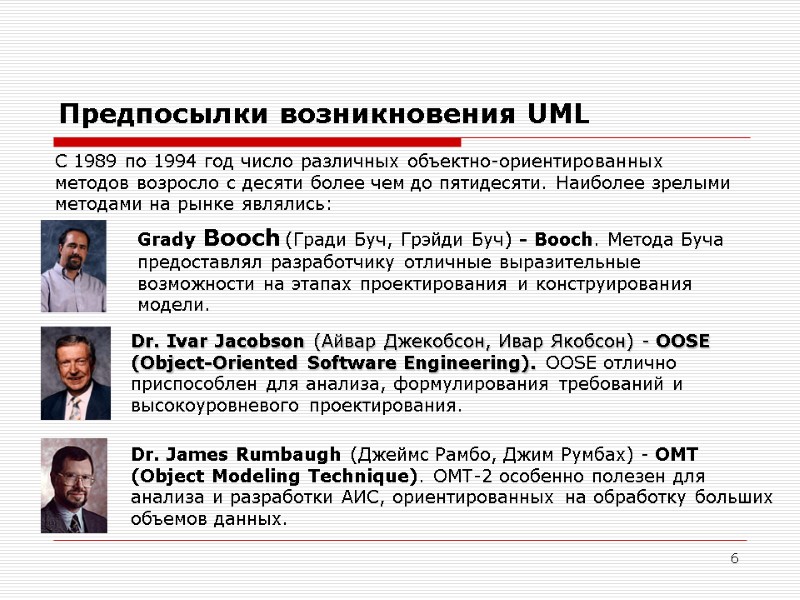 6 Предпосылки возникновения UML Grady Booch (Гради Буч, Грэйди Буч) - Booch. Метода Буча